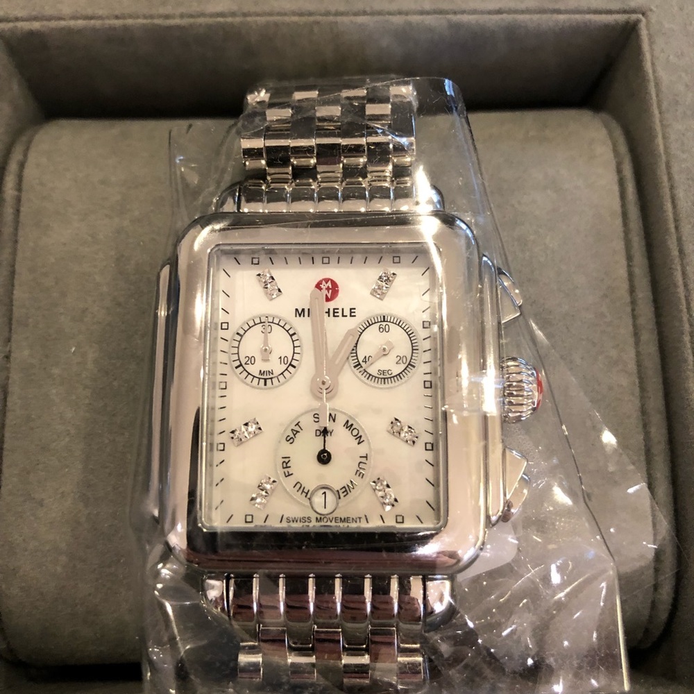 Michele Deco Non-Diamond, Diamond Dial Watch